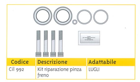 KIT RIP. PINZA FRENO LUGLI