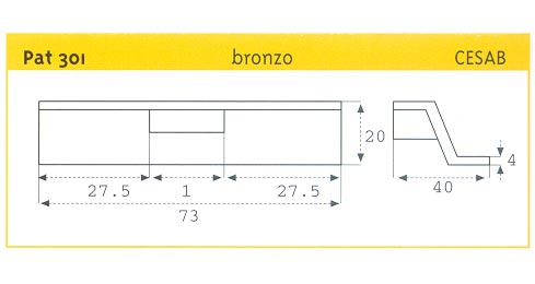PATTINO SCORR. IN BRONZO CESAB