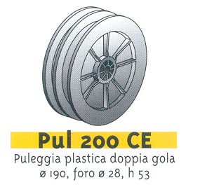PULEGGIA 2 GOLE PLASTICA