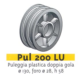 PULEGGIA PLASTICA 2 GOLE