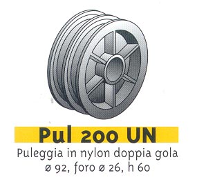 PULEGGIA IN NYLON 2 GOLE