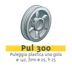 PULEGGIA IN PLATICA 1 GOLA
