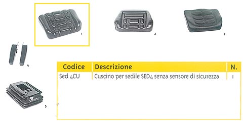 CUSCINO PER SEDILE TIPO GS-12