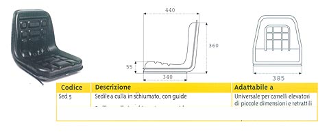 SEDILE PER RETRATTILE C/GUIDE