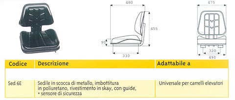 SEDILE SCHIENALE ALTO C/MICRO