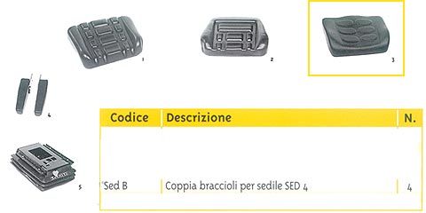 COPPIA BRACCIOLI PER SEDILE